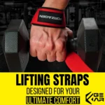 Correas de muñeca para levantar Combina neopreno acolchado con algodón de 18 pulgadas