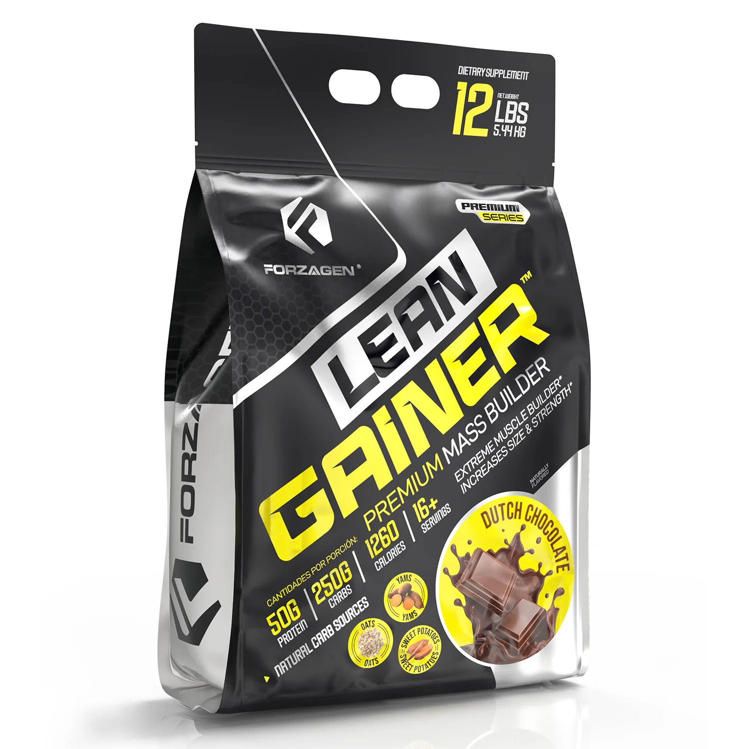 Lean Gainer Premium Mass Builder de 12 libras y 8 libras