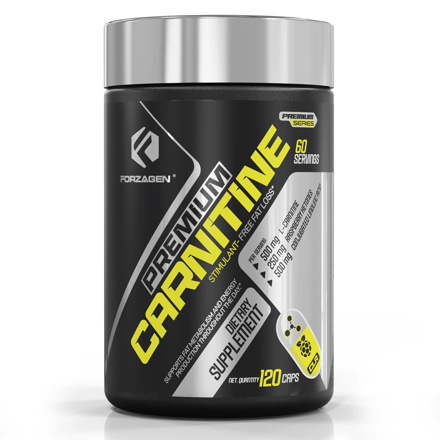 Carnitina premium L + CLA + cetonas de frambuesa 120 cápsulas para perder peso