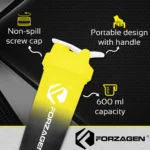 Forzagen Shaker 600 ML Negro y Amarillo