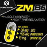 ZMB6 Mezcla premium de zinc, magnesio y vitamina B6 120 cápsulas